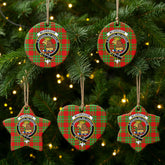 McGregor Modern Tartan Crest Christmas Ceramic Ornament